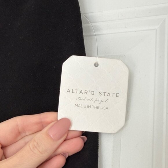 Altar’d State Black Suede Mini Skirt - Picture 3 of 7